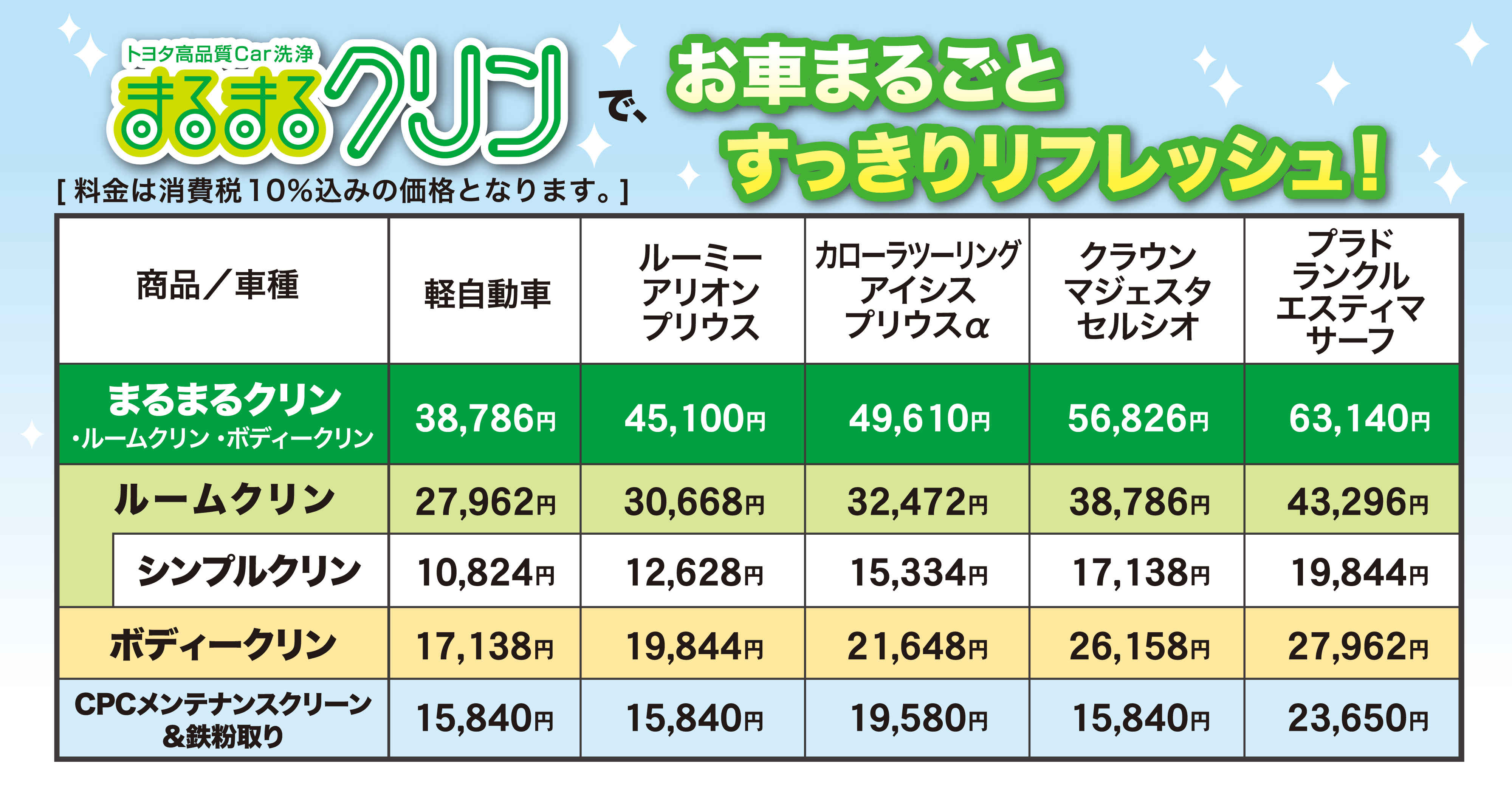 メニュー一覧  山形トヨタ